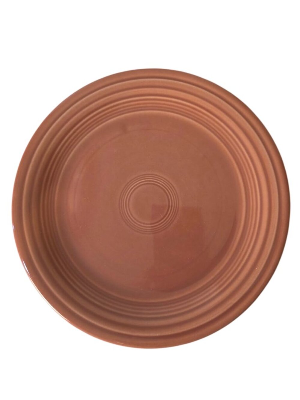 Vintage Fiestaware Original Rose Pink 9" Plate 1950s Lowercase Stamp HLC
